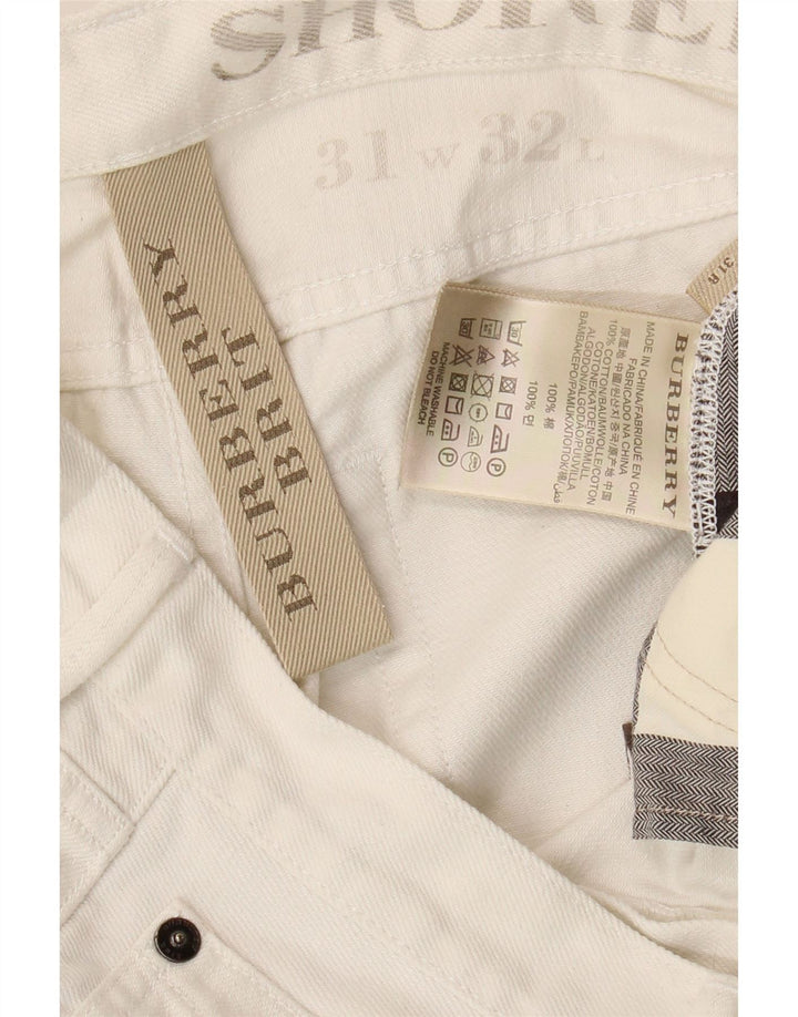Vaqueros ajustados Burberry para hombre W31 L28 Algodón blanco