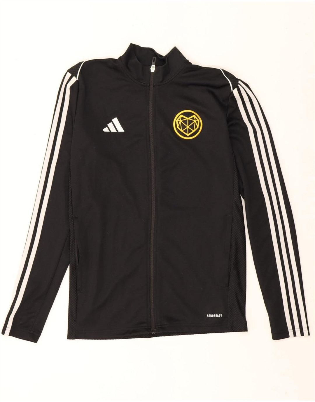 Adidas Hombre Aeroready Slim Fit Chándal Top Chaqueta Pequeña Poliéster Negro
