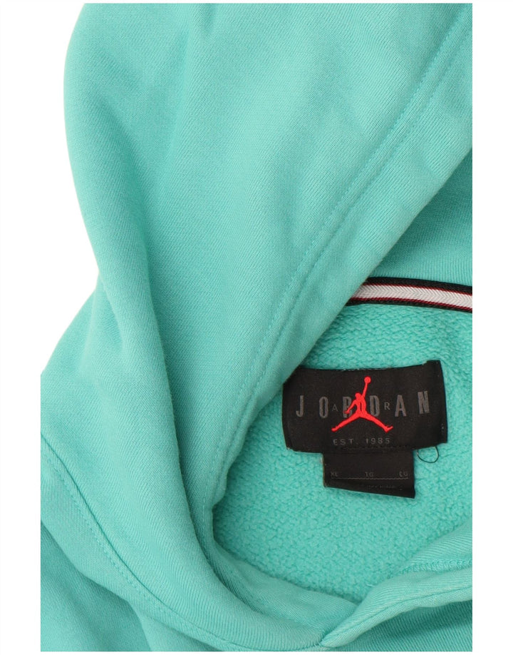 JORDAN Sudadera con capucha para hombre XL Turquesa Algodón