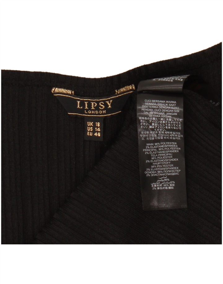 Blusa sin mangas para mujer Lipsy UK 40 XL Poliéster negro