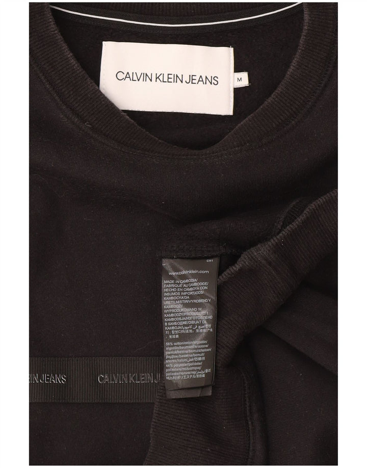 Calvin Klein Hombre Sudadera Gráfica Jumper Medium Algodón Negro