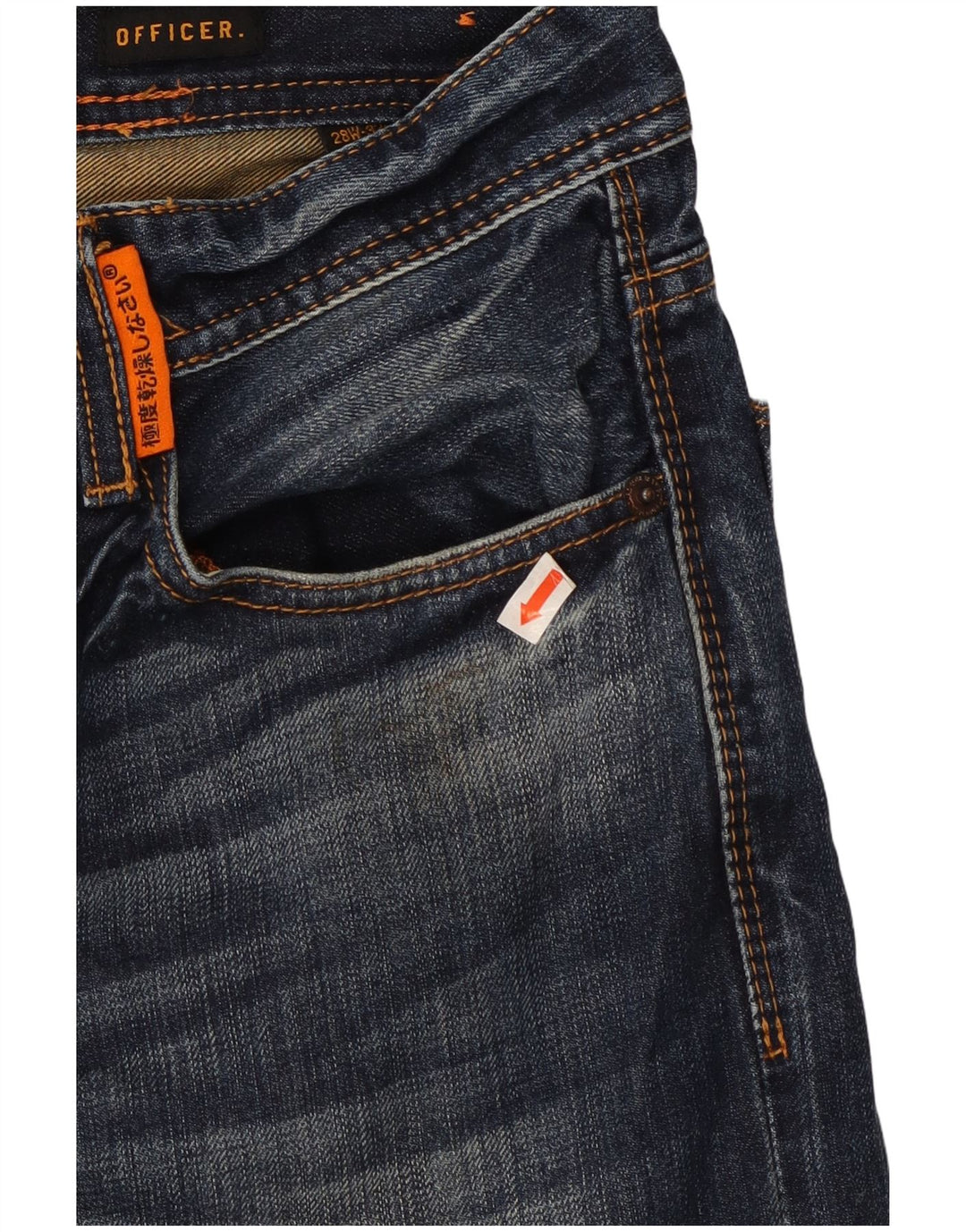 SUPERDRY Shorts vaqueros oficiales para hombre W28 Small Blue Cotton