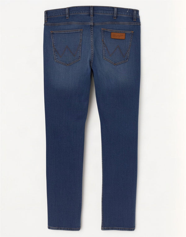 Wrangler Vaqueros ajustados Larston para hombre W36 L32 Algodón azul