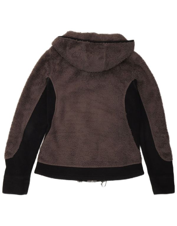 Jack Wolfskin Chaqueta Polar con Capucha para Mujer UK 40/40 Gris Medio Colorblock