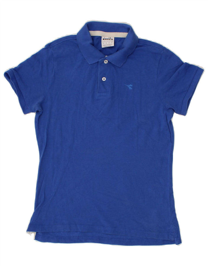 DIADORA Mens Polo Shirt Small Blue Cotton Vintage Diadora and Second-Hand Diadora from Messina Hembry 