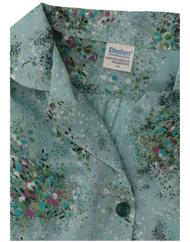 DIOLEN Vestido evasé sin mangas para mujer IT 44 Poliéster floral azul medio