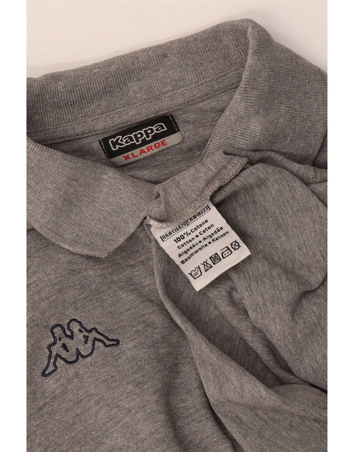 Kappa Polo Hombre XL Algodón Moteado Gris