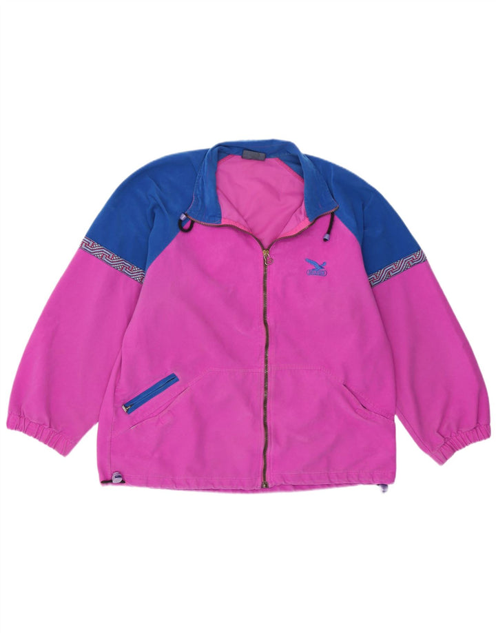 SALEWA Chaqueta superior de chándal para mujer UK 46 Large Pink Colourblock