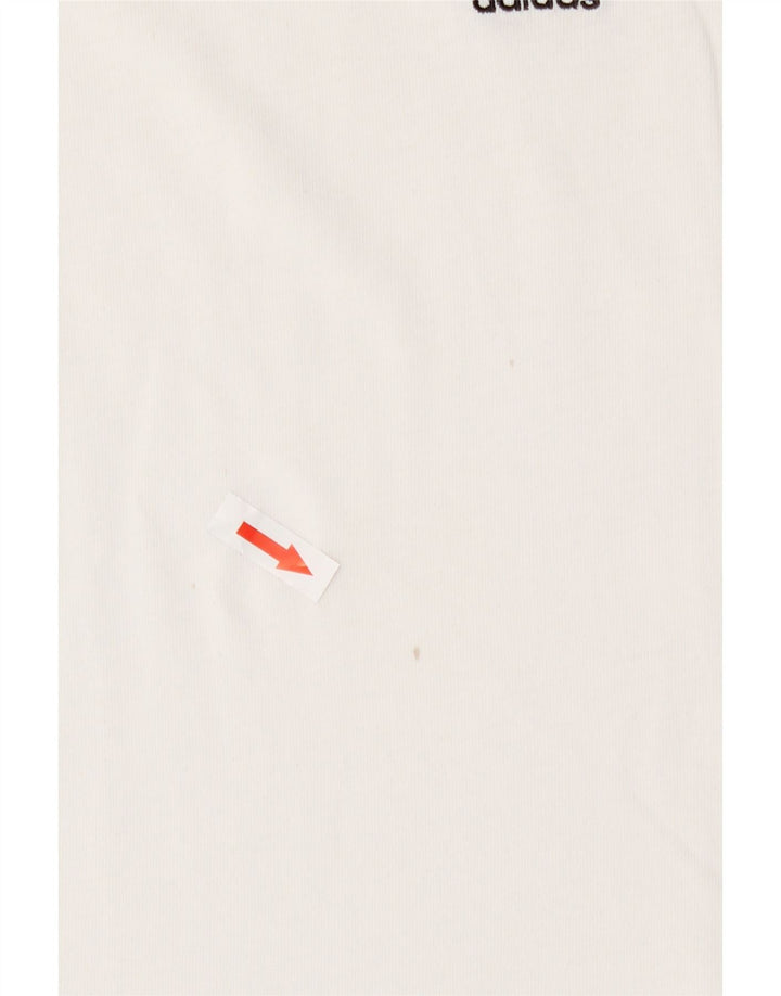 Adidas Camiseta para mujer Top UK 12 Medium White Cotton