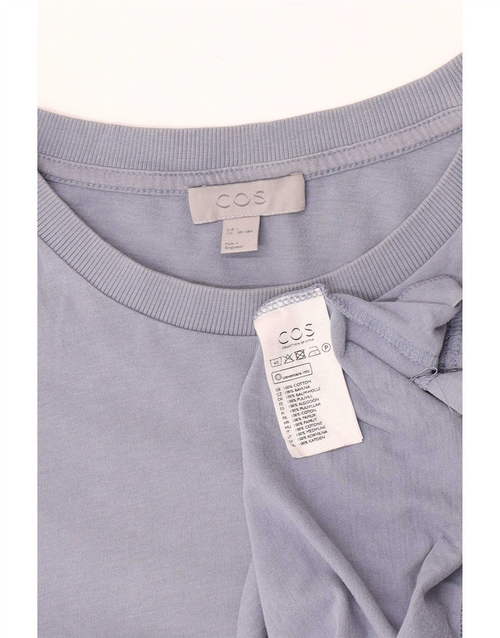 Cos camiseta para hombre Top grande de algodón azul
