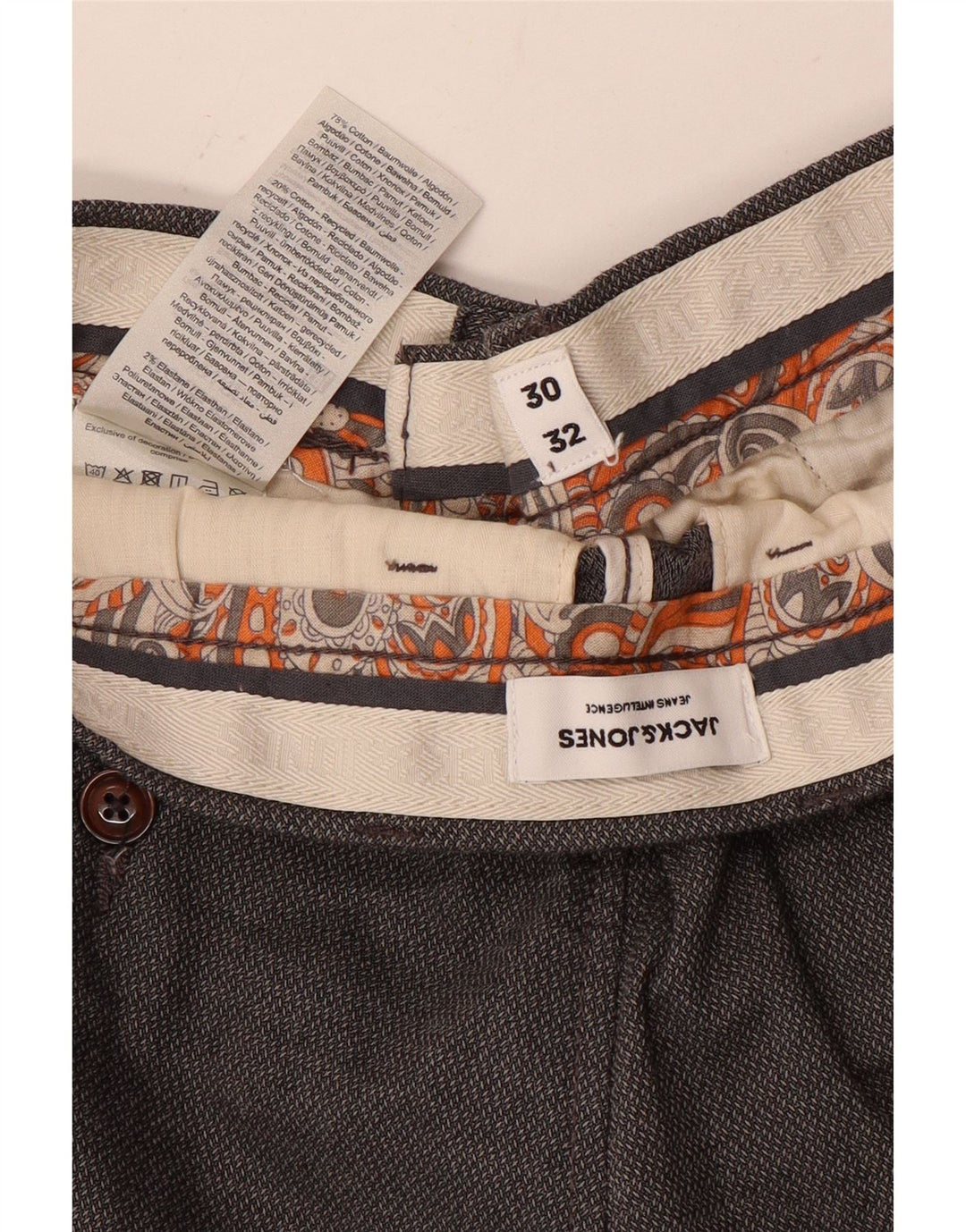 Jack & Jones Mens Slim Chino Pantalones W30 L32 Gris