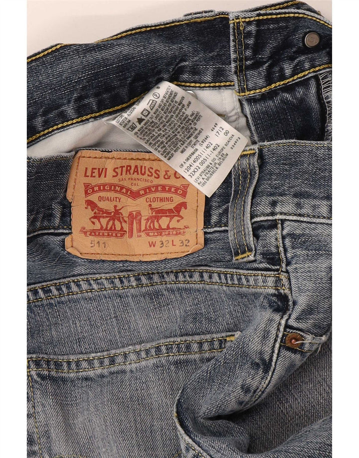 Levi's Hombre 511 Slim Jeans W32 L32 Algodón Azul