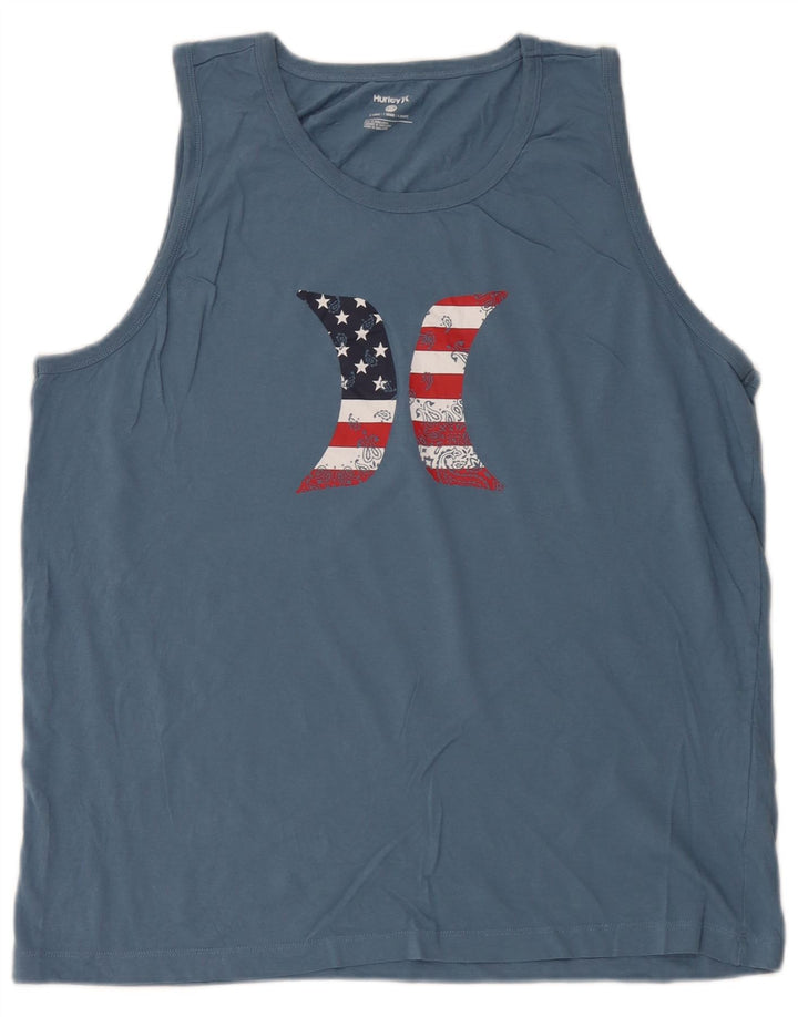 Hurley Hombre Graphic Vest Top XL Algodón Azul