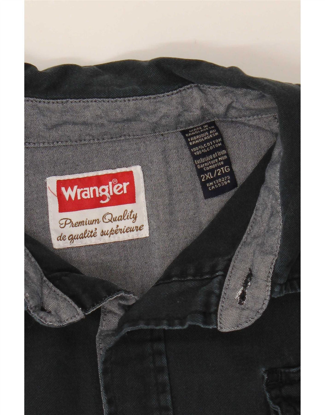 Wrangler Camisa Hombre 2XL Azul Marino Algodón