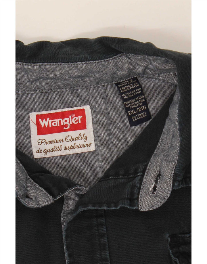 Wrangler Camisa Hombre 2XL Azul Marino Algodón