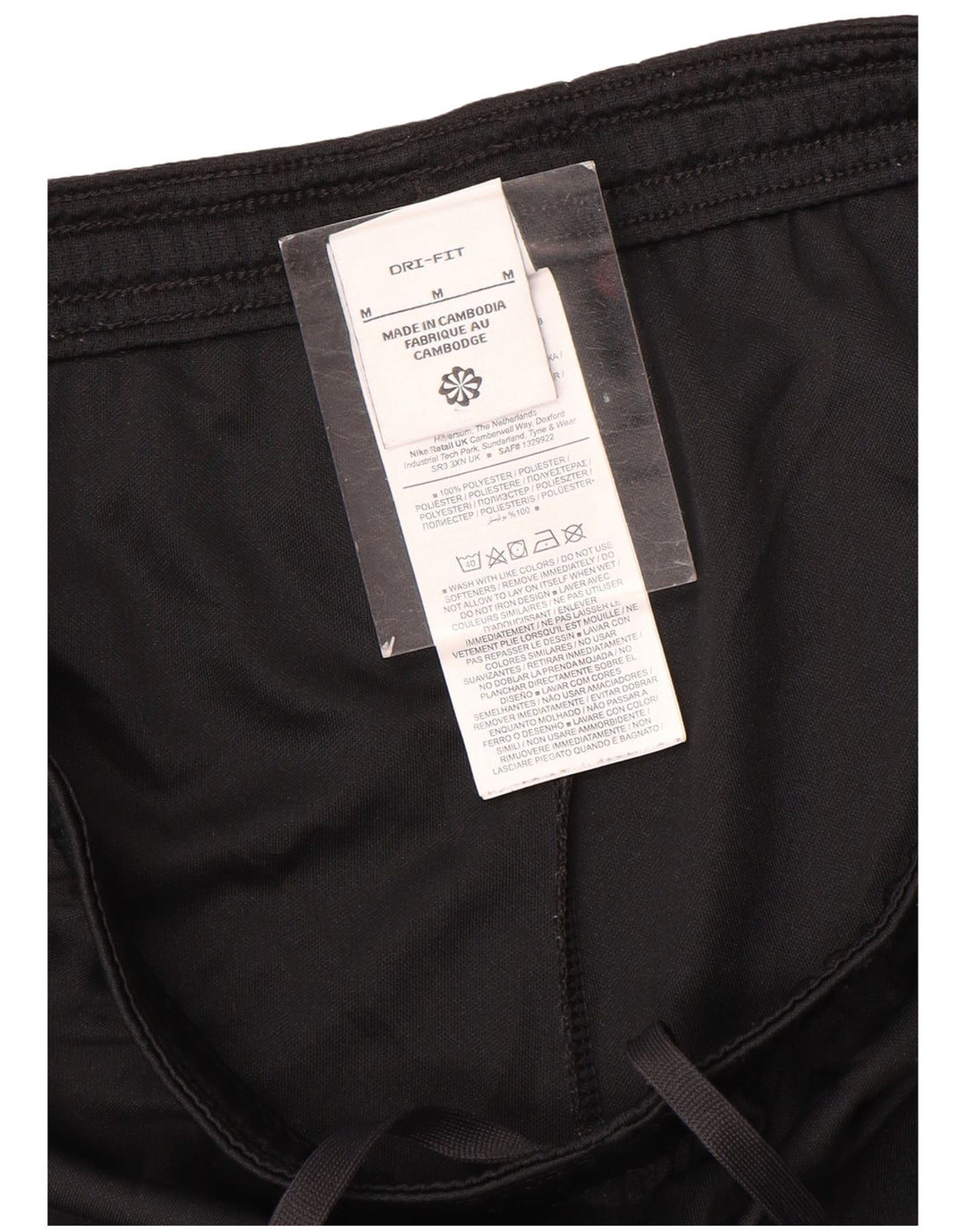Pantalones cortos deportivos Nike Dri Fit para hombre Poliéster color block negro mediano