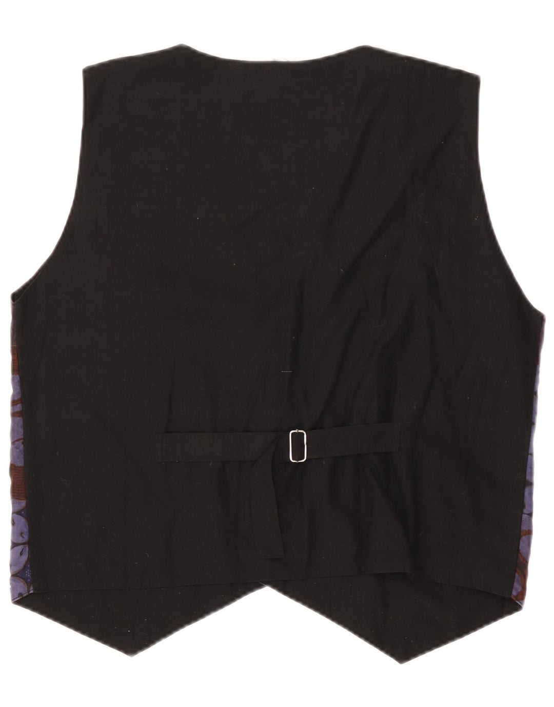 Vintage hombres chaleco medio púrpura patchwork algodón