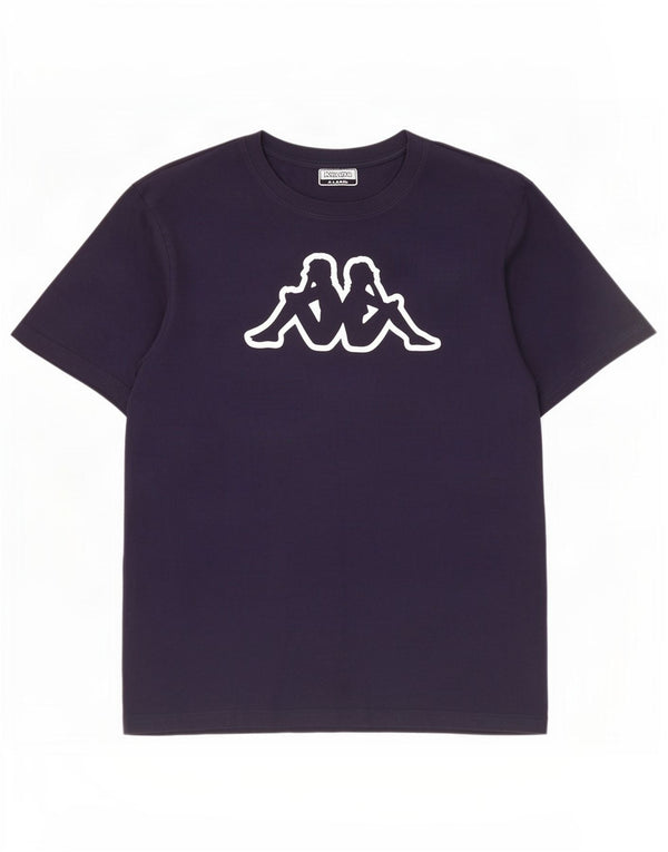 Kappa Hombre Camiseta Gráfica Top XL Azul Marino Algodón