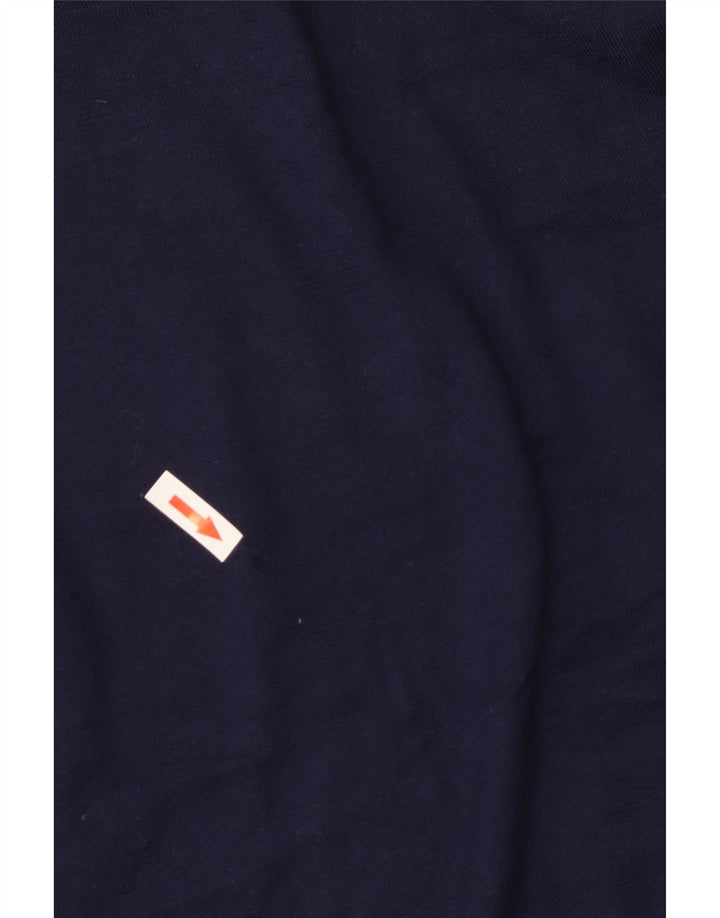 Polo Ralph Lauren - Jersey con cuello en V para mujer, talla 12, lana azul marino mediana