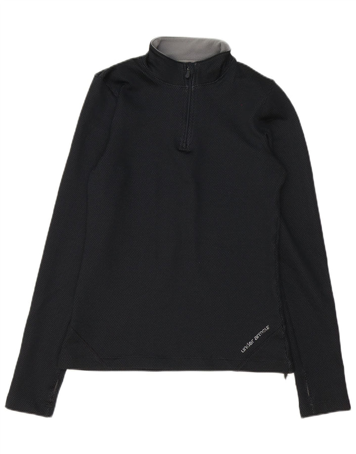 Under Armour Hombre Zip Neck Jersey Chándal Top Pequeño Negro
