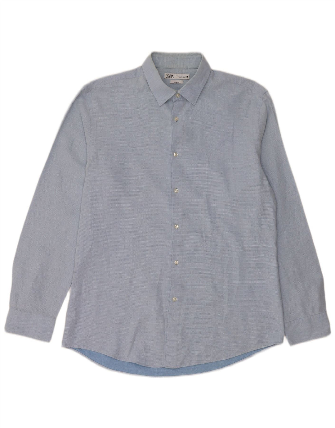 Zara Hombre Camisa Slim Fit XL Azul