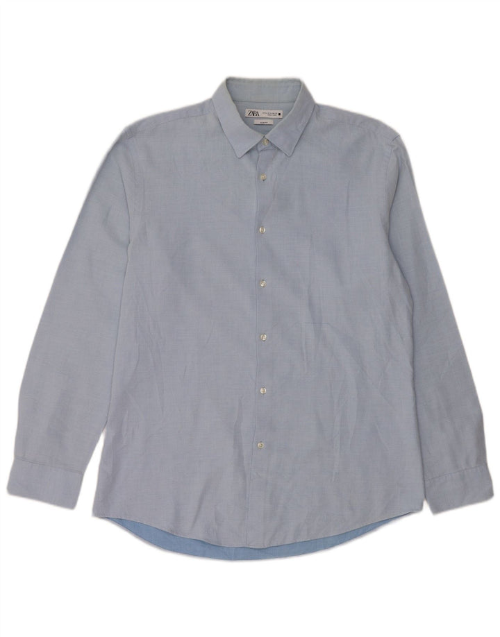 Zara Hombre Camisa Slim Fit XL Azul