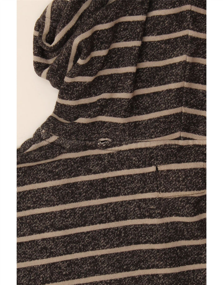 Rip Curl Jersey con capucha de gran tamaño para mujer Reino Unido 10 Pequeño gris a rayas