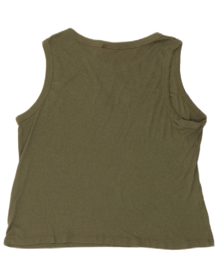 Champion Camiseta sin mangas gráfica para mujer UK 18 XL Poliéster caqui