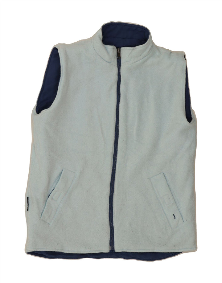 JOULES Womens Reversible Gilet UK 14 Large Navy Blue Polyester Vintage Joules and Second-Hand Joules from Messina Hembry 