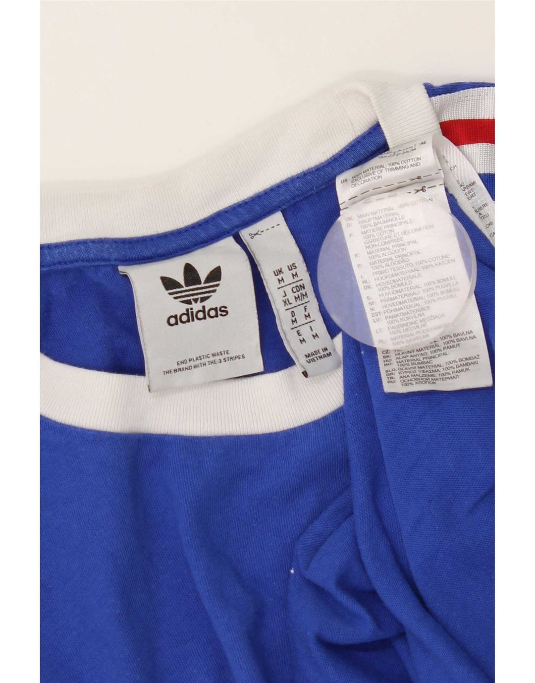 Camiseta Adidas Hombre Top Azul Medio Algodón