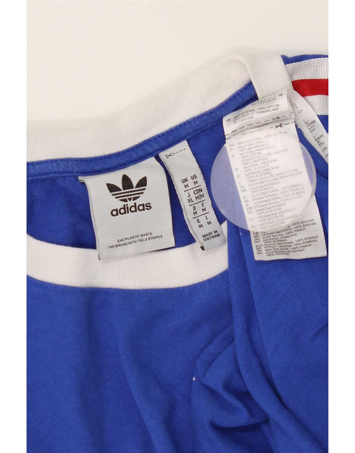 Camiseta Adidas Hombre Top Azul Medio Algodón