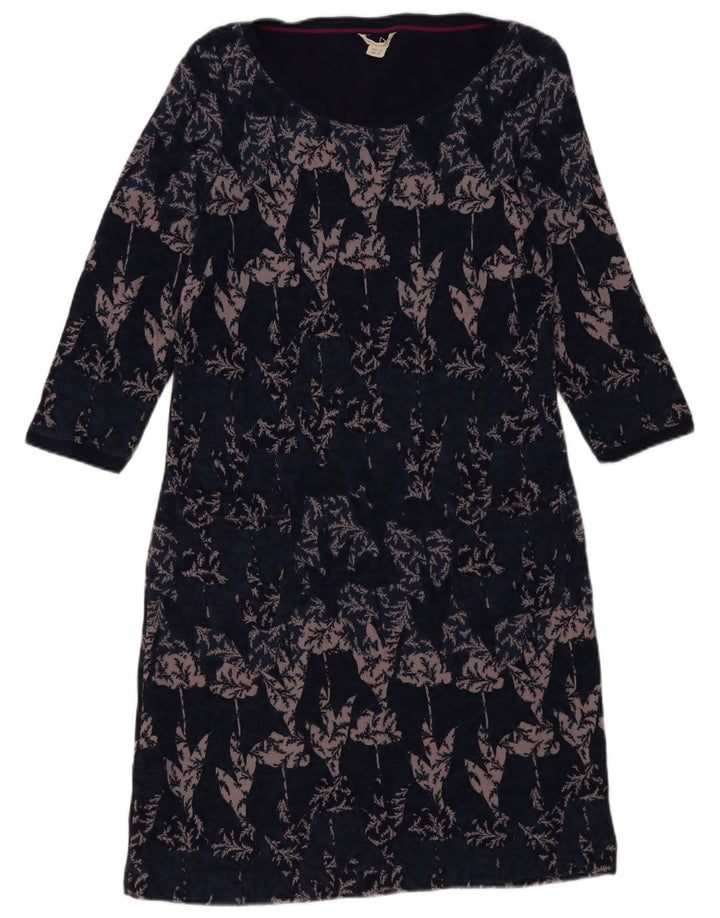 White Stuff Vestido básico de manga 3/4 para mujer UK 44 Medio azul marino floral