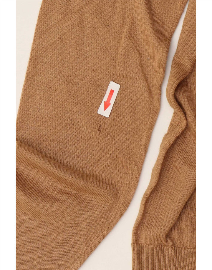 Zara Mujer Cuello Alto Jersey Jersey UK 10 Small Beige