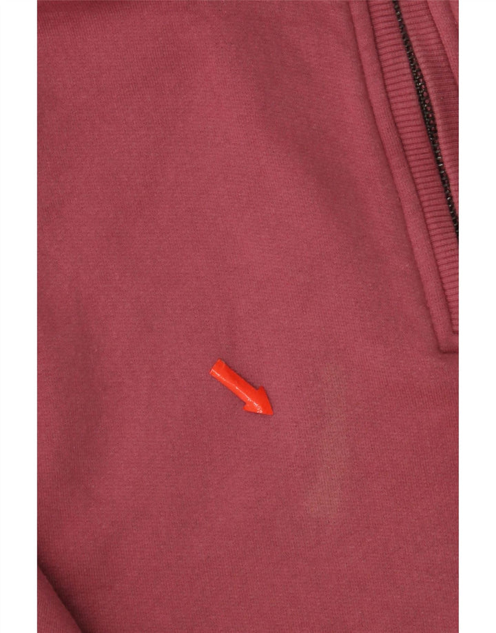Crew Clothing Sudadera con cuello y cremallera para mujer Jersey de algodón rosa medio
