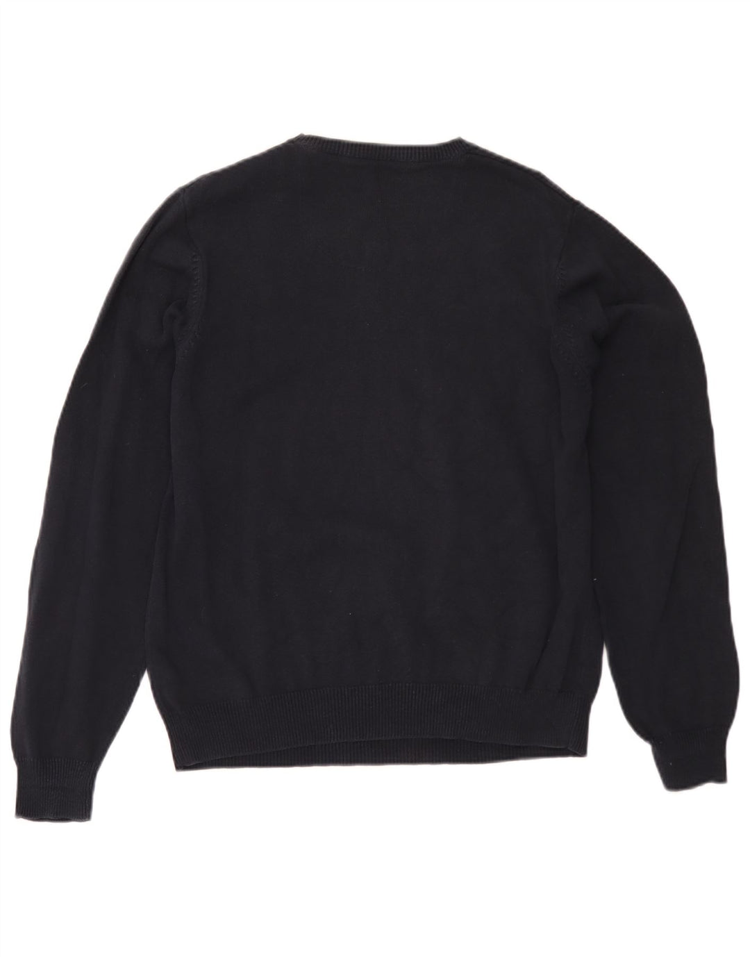 Marks & Spencer Jersey de cuello redondo azul Harbor para hombre Azul marino mediano