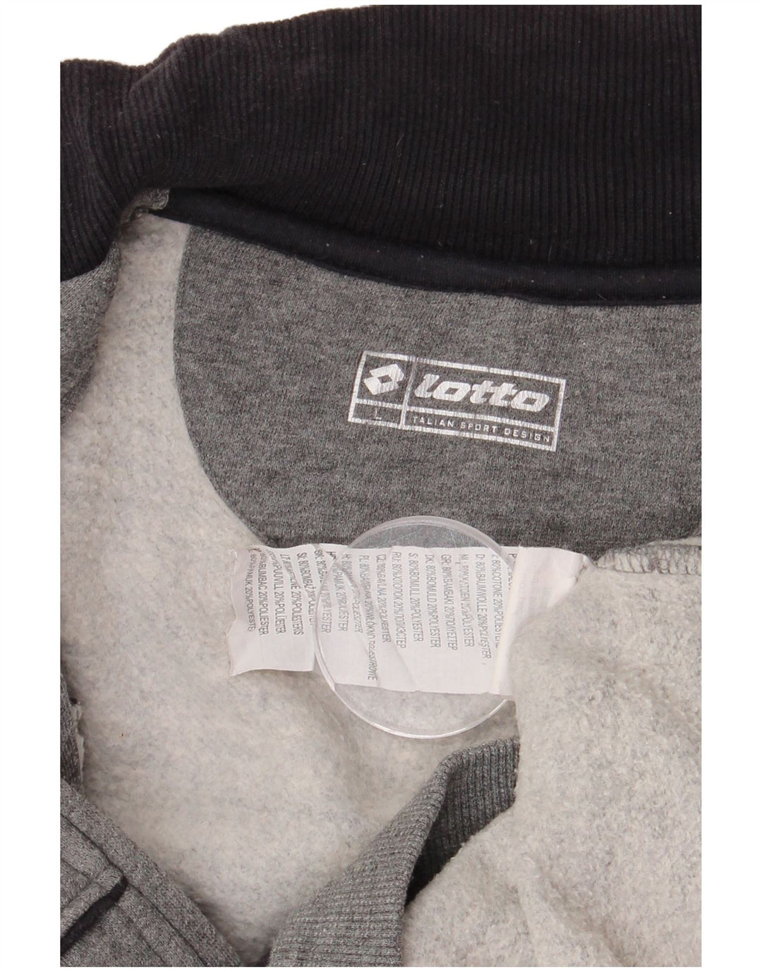 Lotto Hombre Chaqueta De Chándal Superior De Algodón Gris Color Block Grande