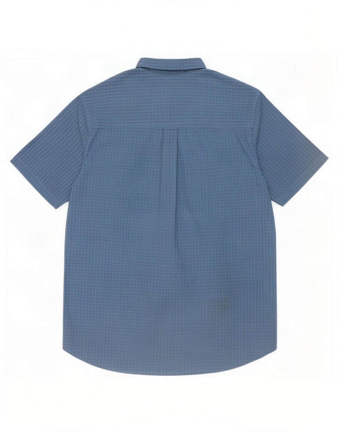 Chaps Camisa de manga corta para hombre XL Algodón a cuadros azul