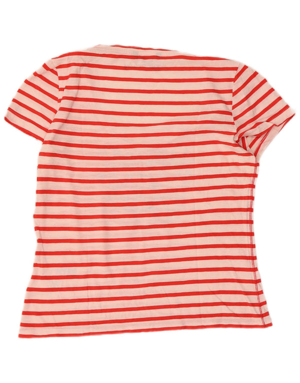 TOMMY HILFIGER Camiseta corta con gráfico para mujer UK 40 Large Red Stripes