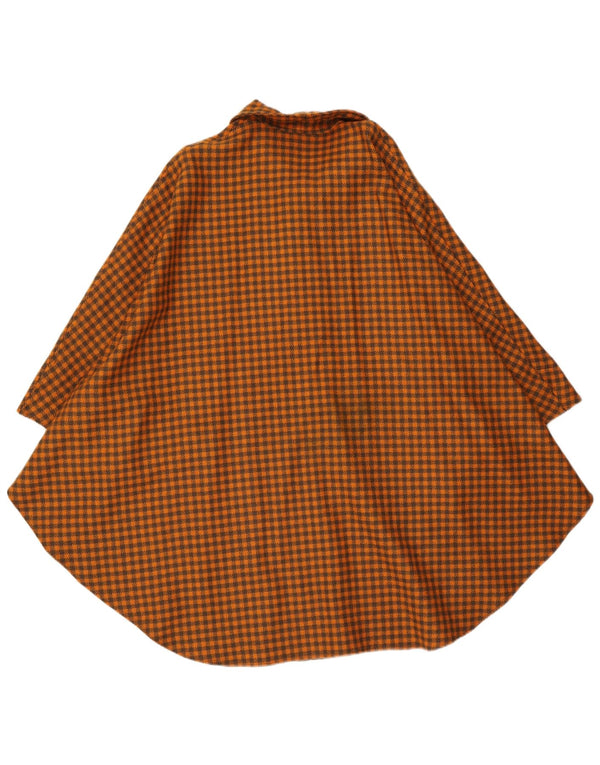 Vintage mujer cabo abrigo un tamaño naranja pata de gallo