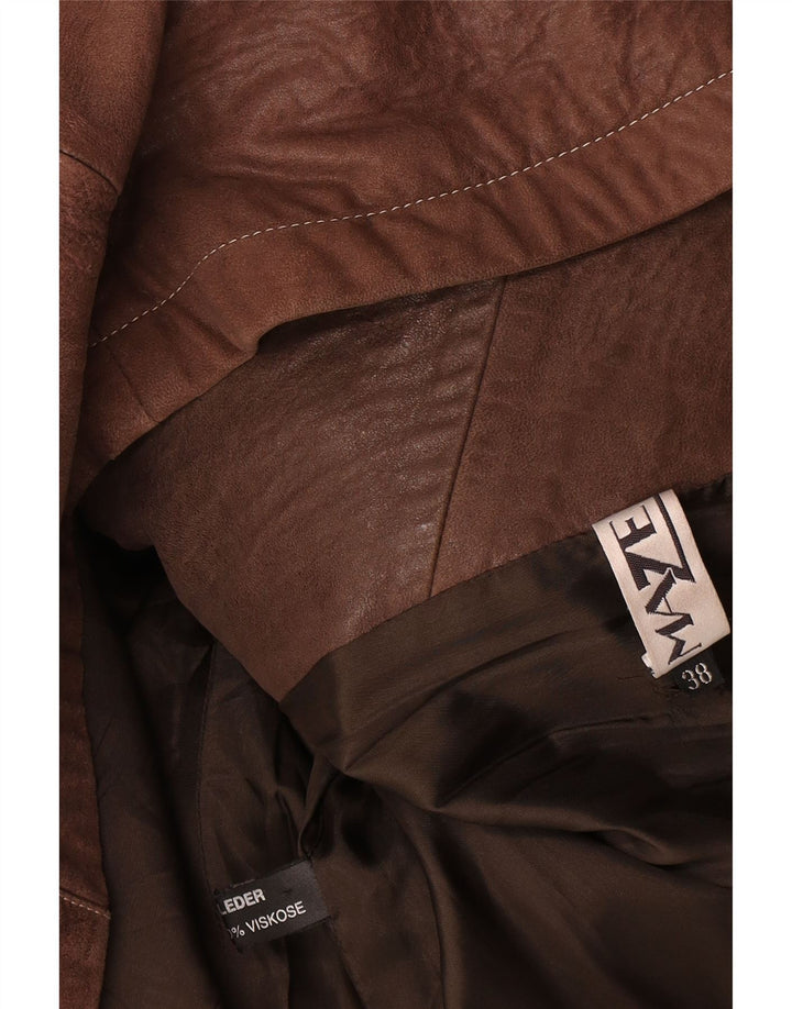 Maze Chaqueta de cuero extragrande para mujer EU 38 Cuero marrón medio