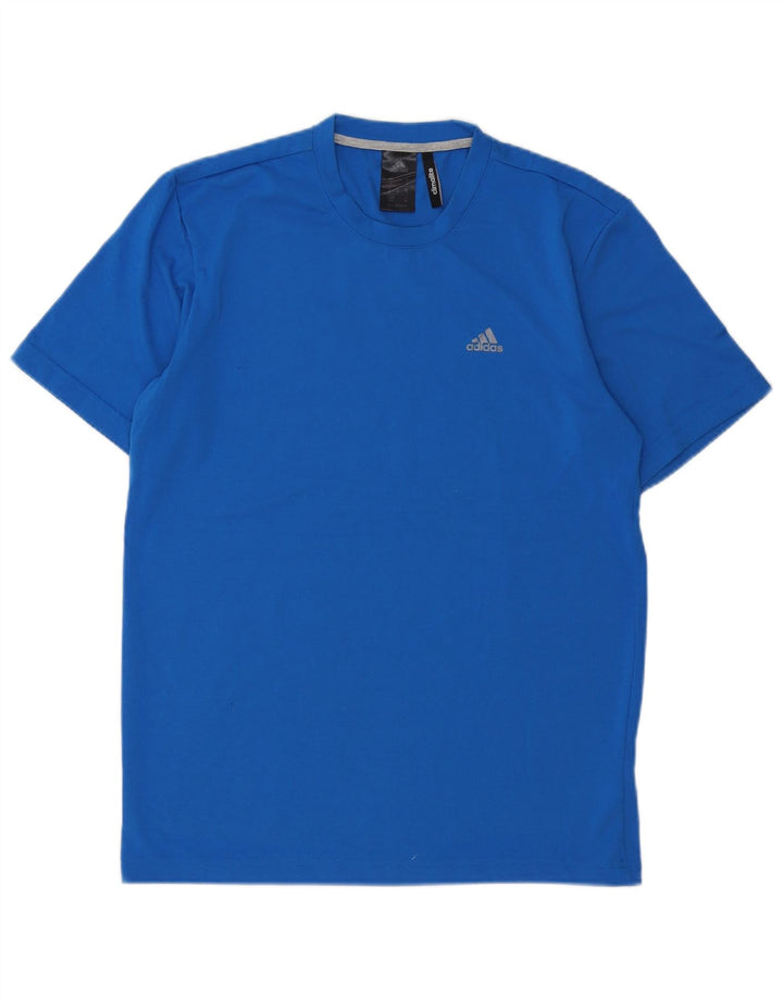 Adidas Mens Climalite Camiseta Top Pequeño Azul Poliéster