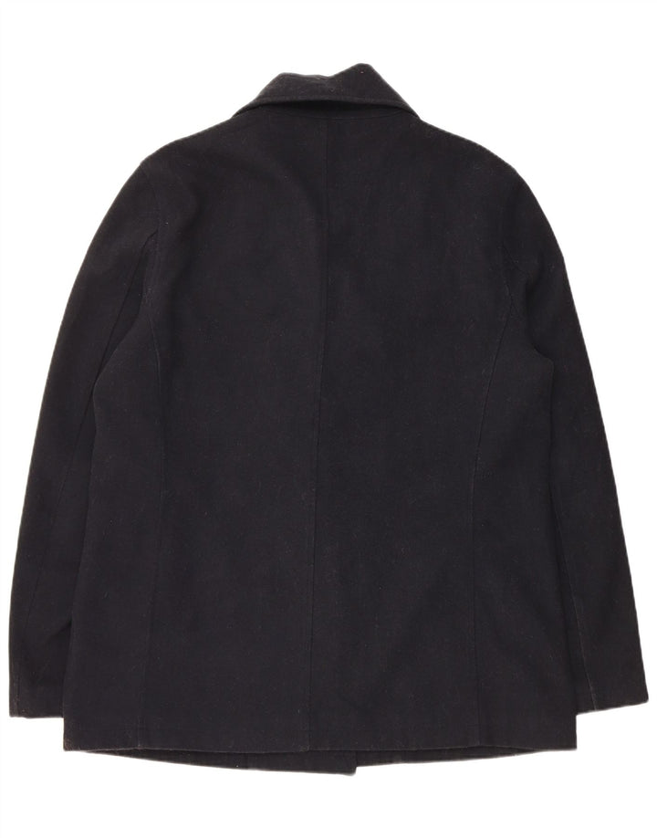 Marks & Spencer Abrigo cruzado para hombre UK 38 Medio Azul marino Poliéster