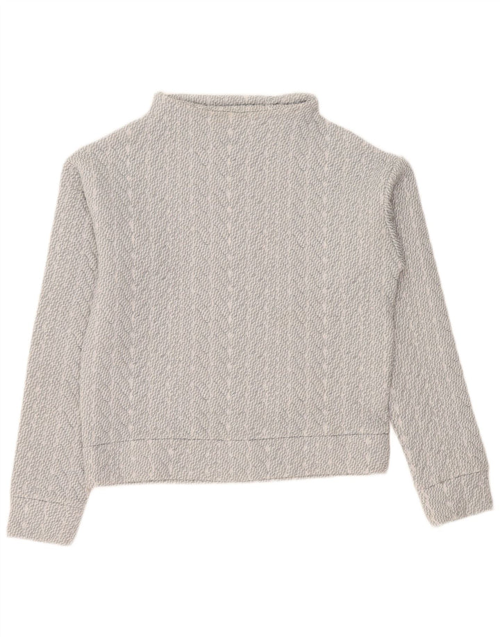 Gap - Sudadera extragrande para mujer, talla 6, XS, poliéster a rayas grises