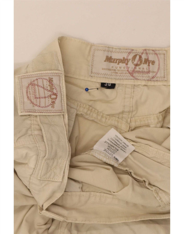 Murphy & Nye Pantalones cortos cargo para hombre W38 XL Algodón beige