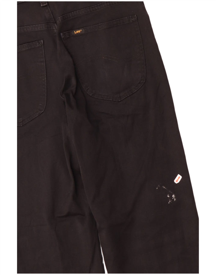 LEE Pantalones informales rectos Brooklyn para hombre W32 L28 Algodón negro