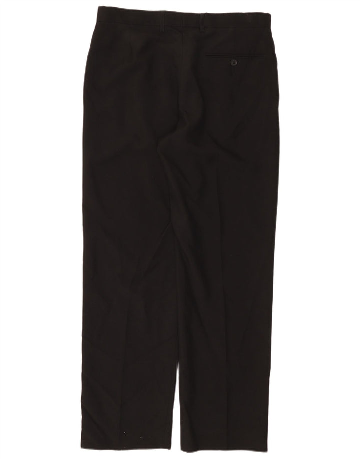 Marks & Spencer Pantalones de traje rectos de corte regular para hombre W32 L31 Negro