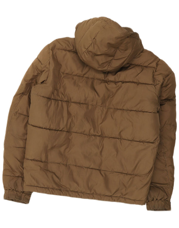 Lee - Chaqueta acolchada con capucha para hombre, talla 40, poliéster marrón grande