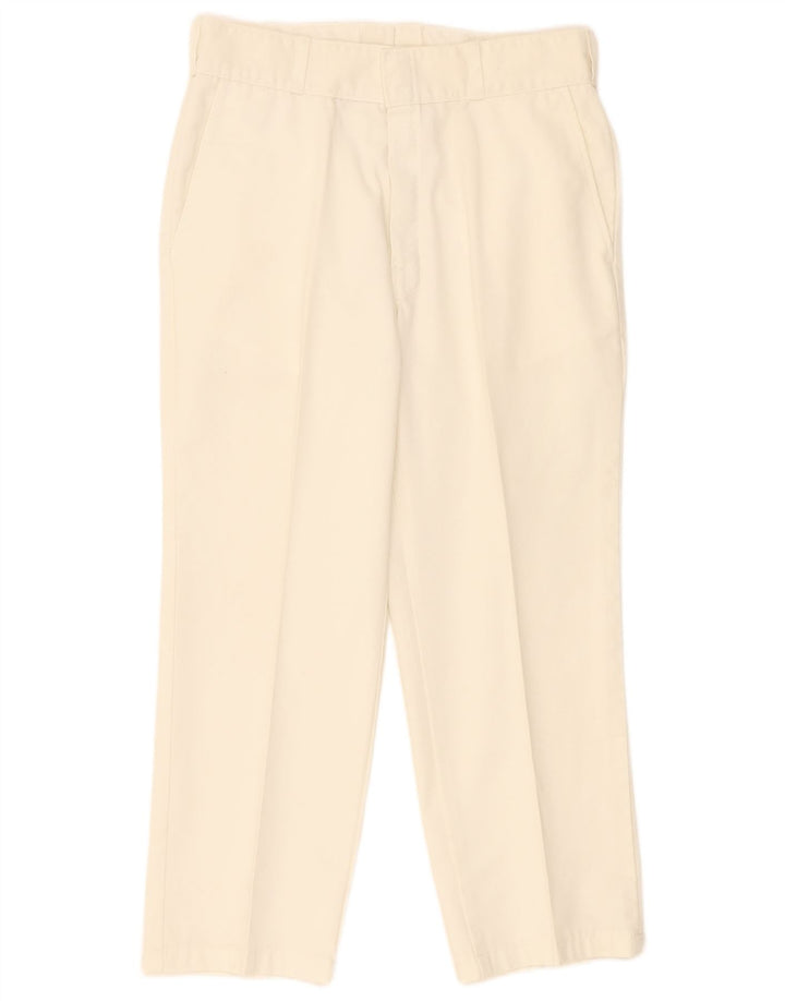 Pantalón Chino Recto Dickies Mujer W34 L26 Poliéster Blanco