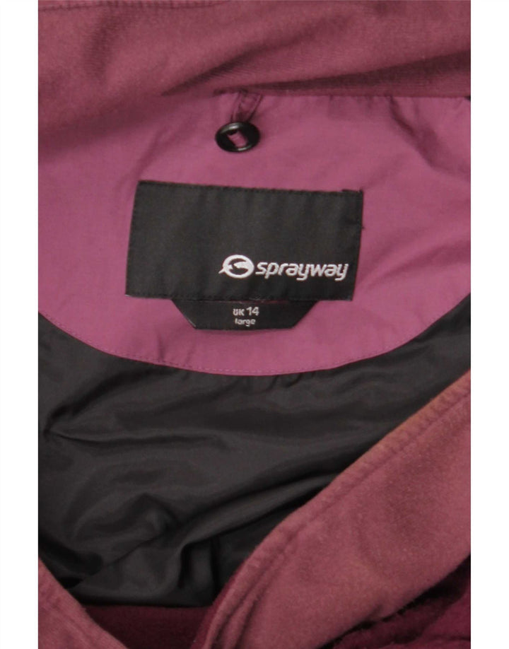 Sprayway Chaqueta cortavientos con capucha para mujer Reino Unido 44 Poliéster granate grande