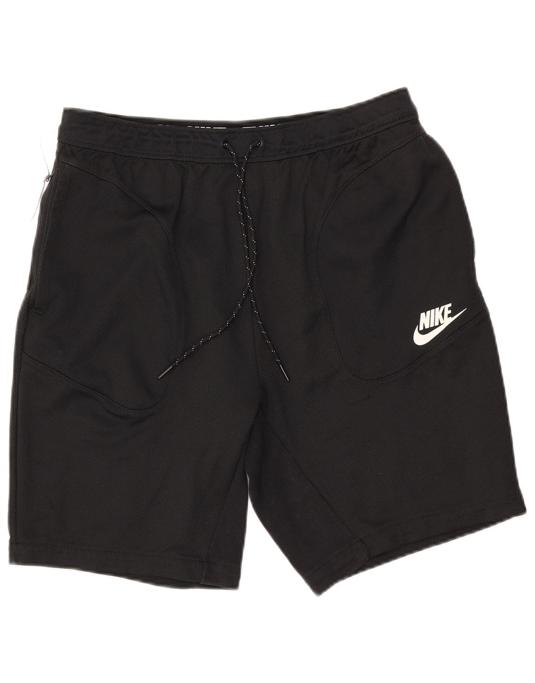 NIKE Pantalones cortos deportivos para hombre, tamaño grande, algodón negro
